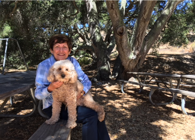 Dee Myers with her Dog