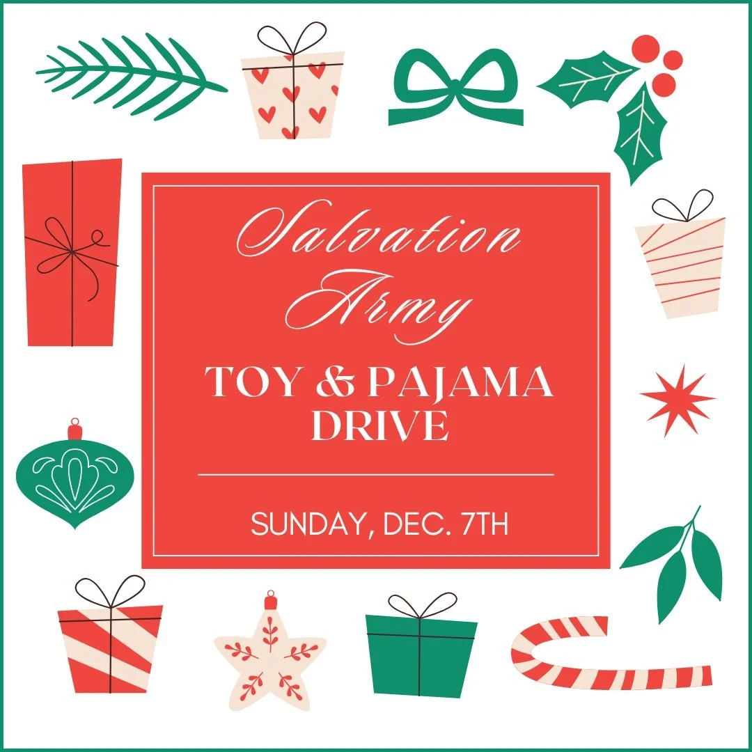 Toy &amp; Pajama Drive will be Sunday, December 7th.  Good Shepherd has been a loving and generous supporter of the Salvation Army for many years. Once again this year we are happy to be lending a hand to the Monterey Peninsula Corps as they support 