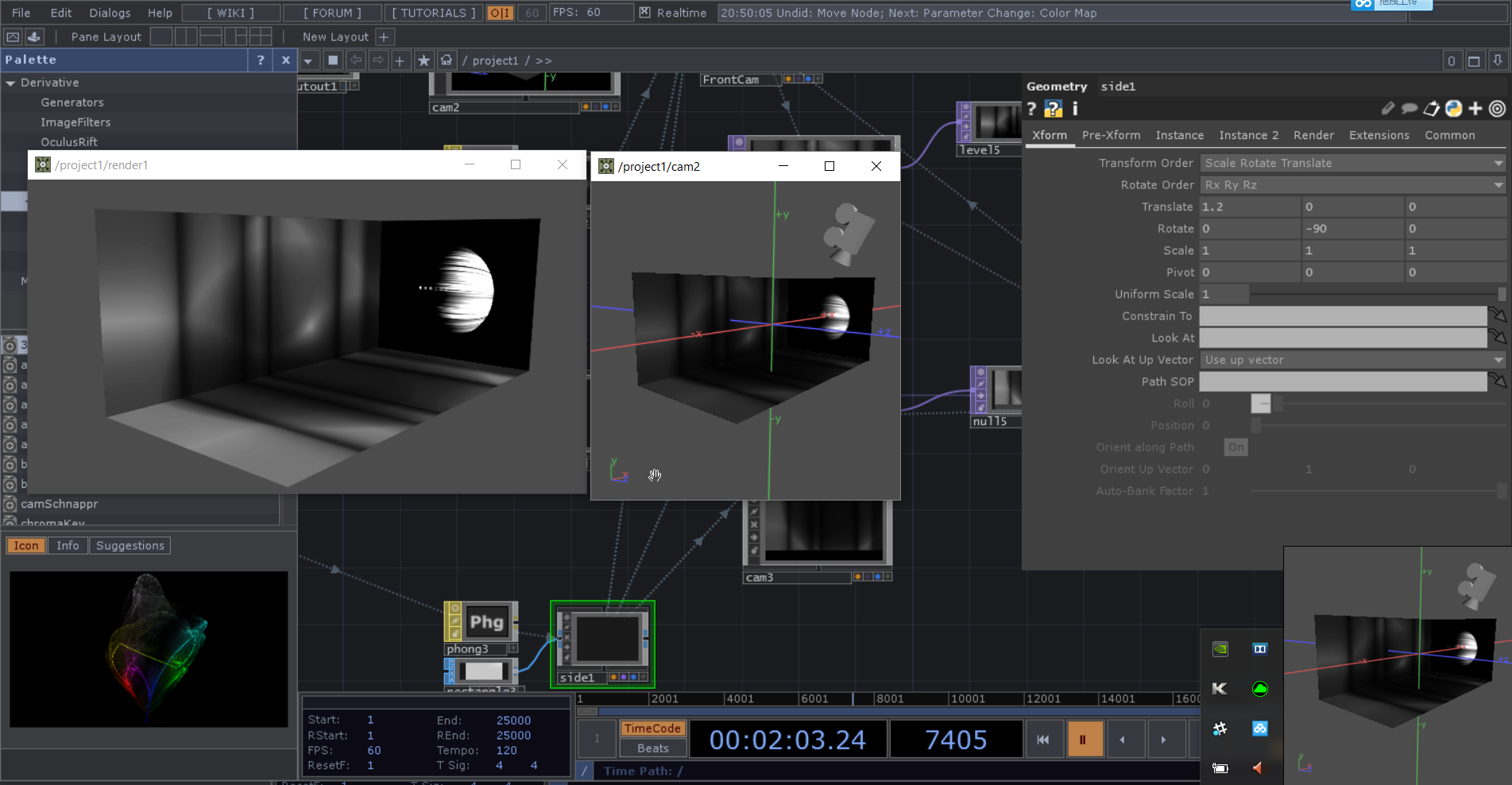 Installation Design Preview in Touchdesigner