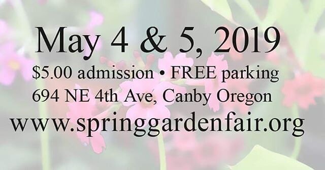 We are really excited to be a 1st year vendor at the Spring Garden Fair in Canby. We are a business based on word of mouth and garden shows like this one.
Come check us out.
See you there!