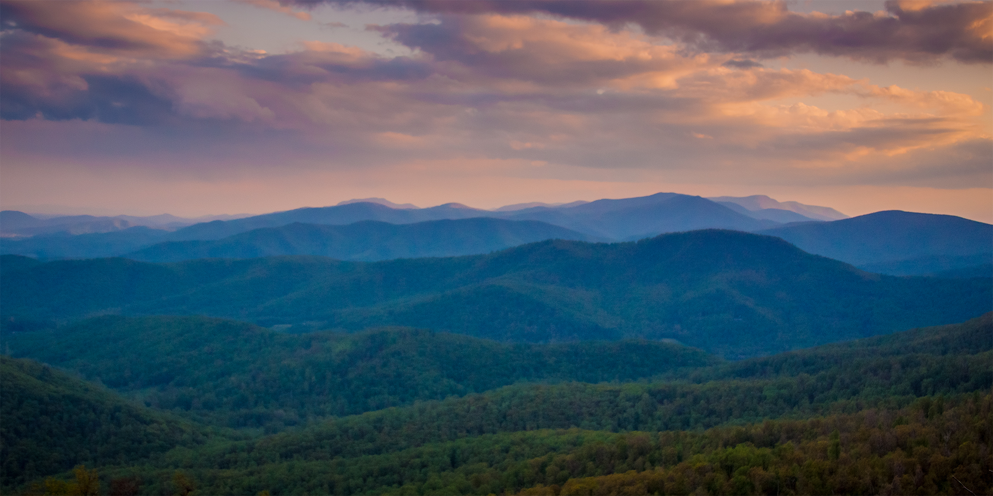 Range View Overlook on Skyline Drive in Shenandoah National Park