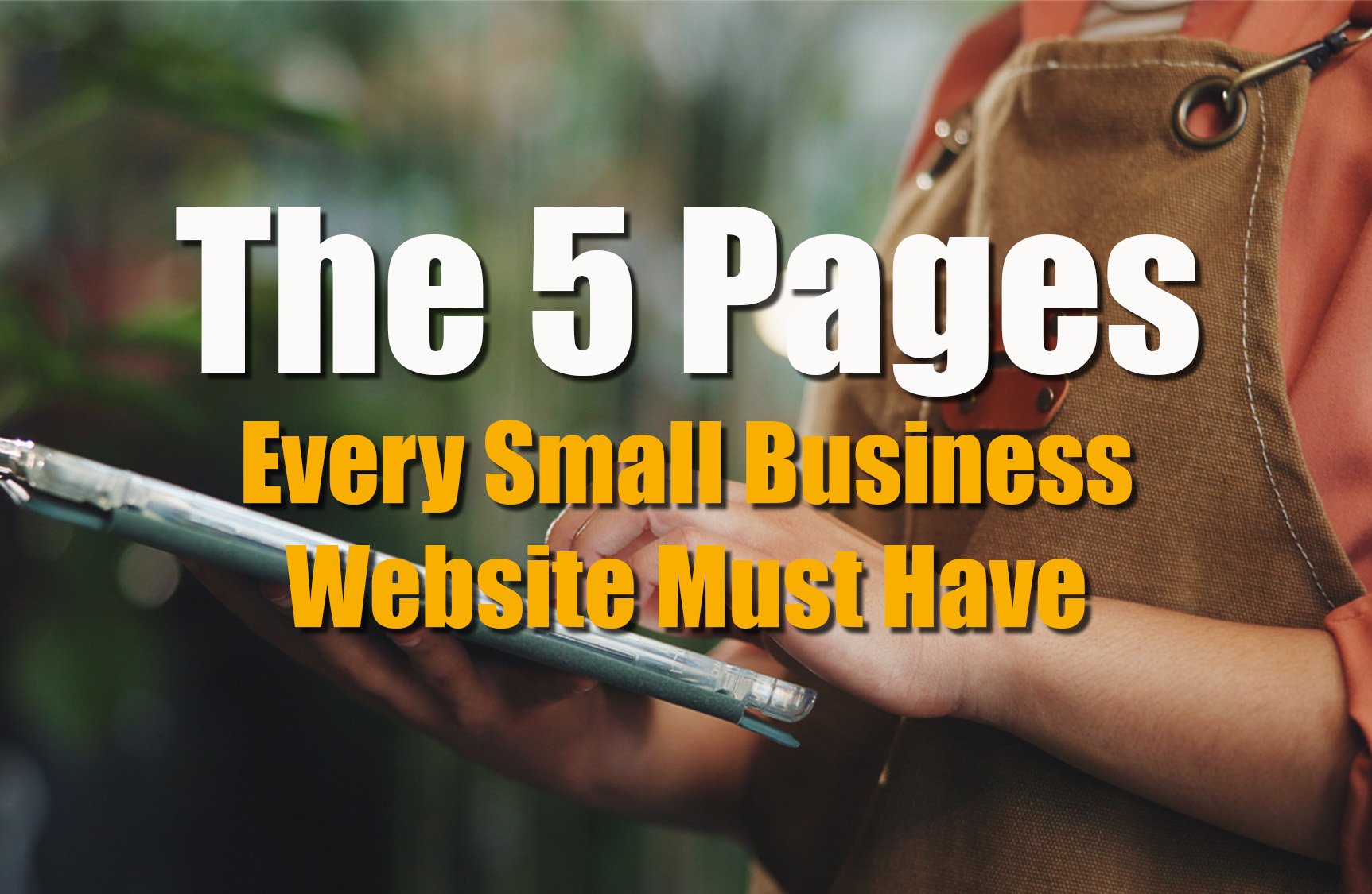 Laptop displaying a business website illustrating the pages every small business website needs