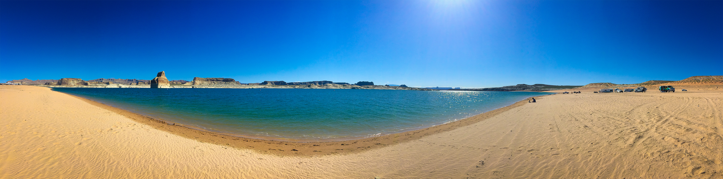 Lone Rock Beach at Wahweap Bay on Lake Powell near Page Arizona