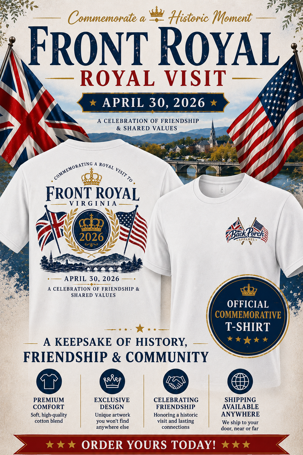 Royal Visit to Front Royal SHirt