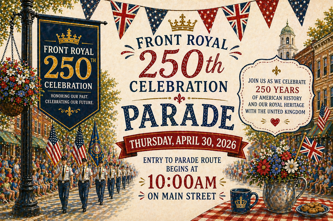 Front Royal 250th parade announcement King Charles III visit