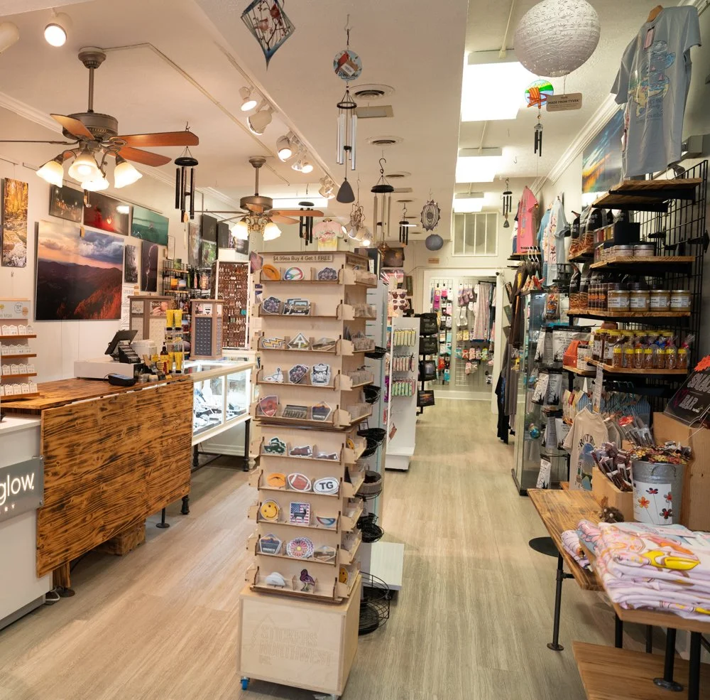 Local boutique shop interior in downtown Front Royal Virginia