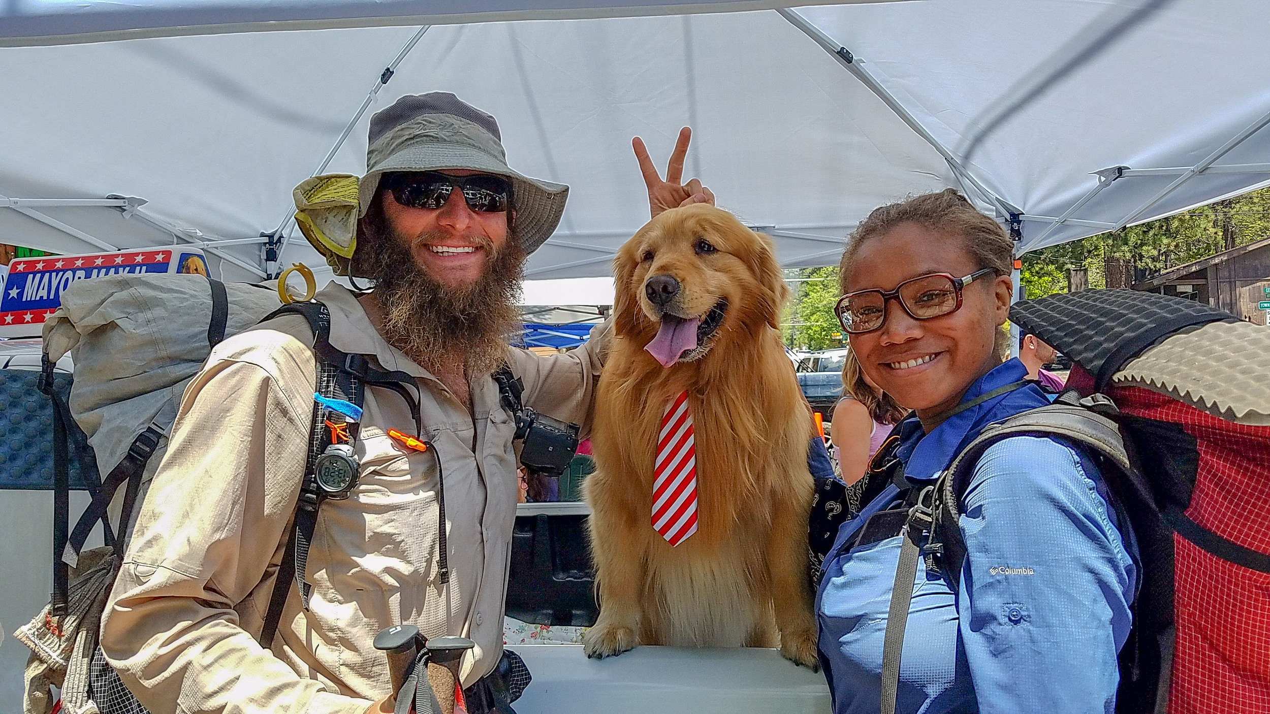 How many people can say they gave the mayor some bunny ears during a photo op?