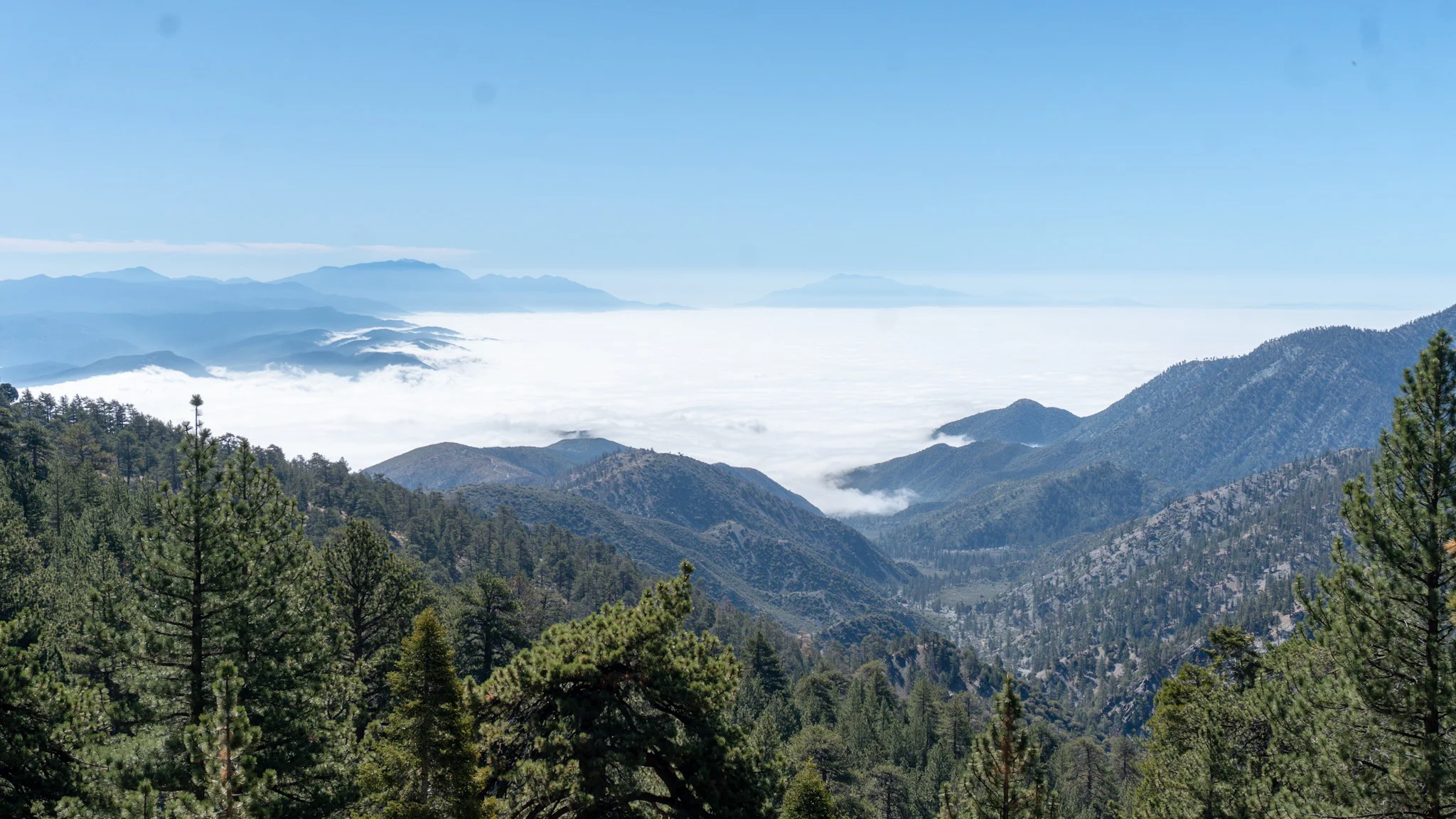 I love how the clouds hang in the valley below.