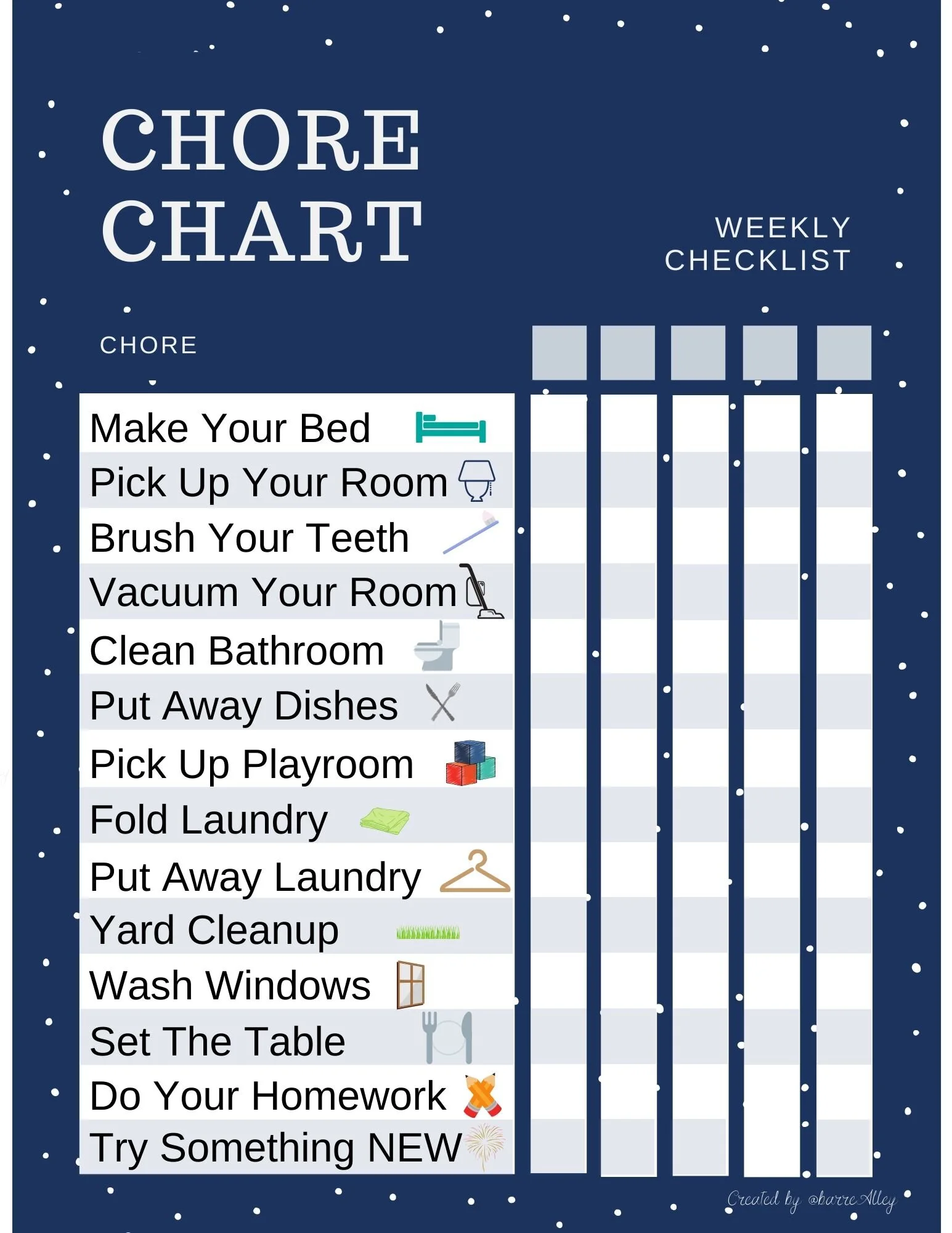 Free Printable Chore Chart