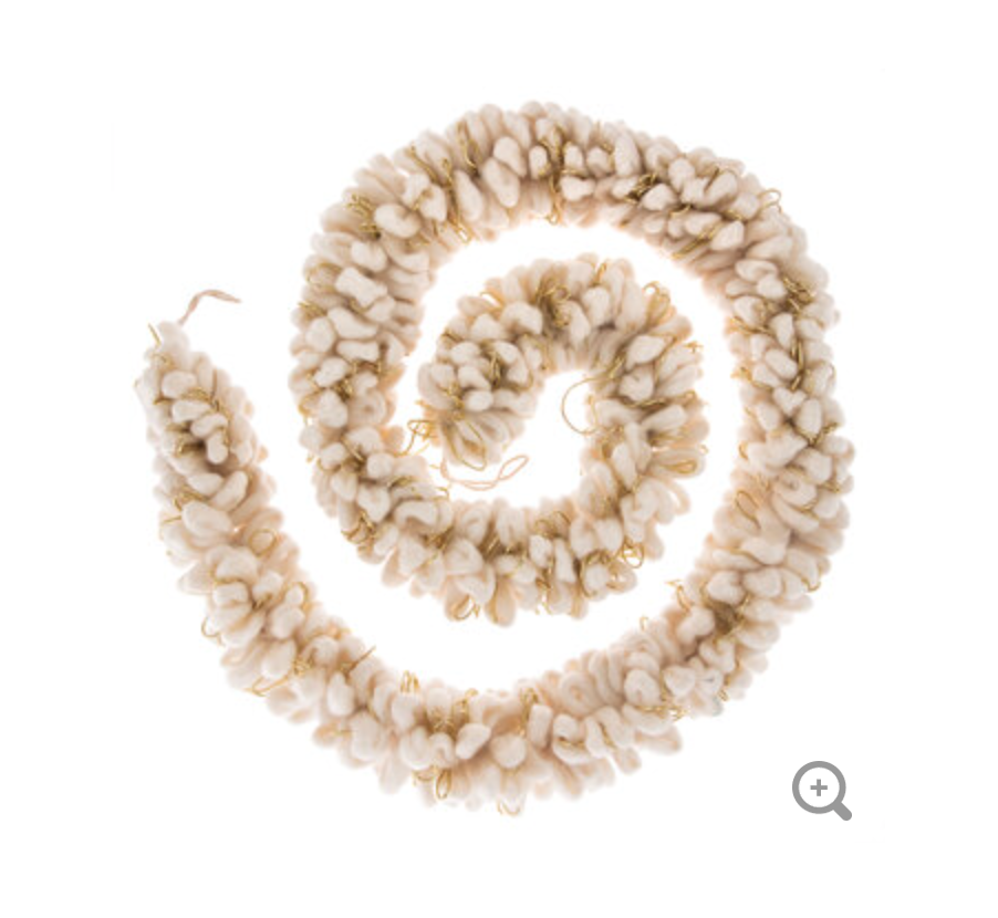 Cream &amp; Gold Looped Garland
