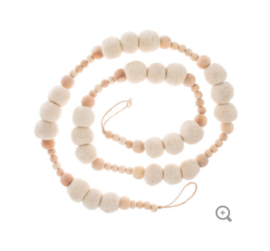 Natural Pom Pom Garland