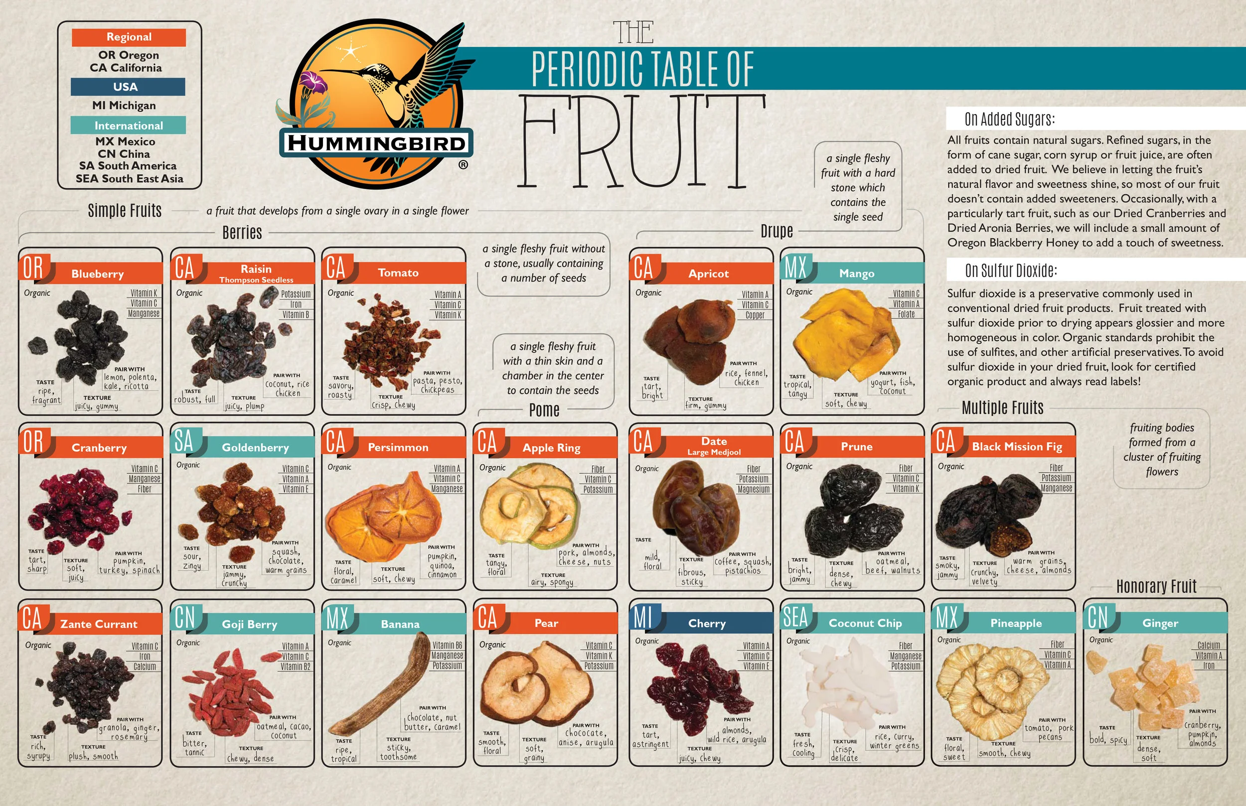   Periodic Table of Fruit &nbsp;Hummingbird Wholesale 