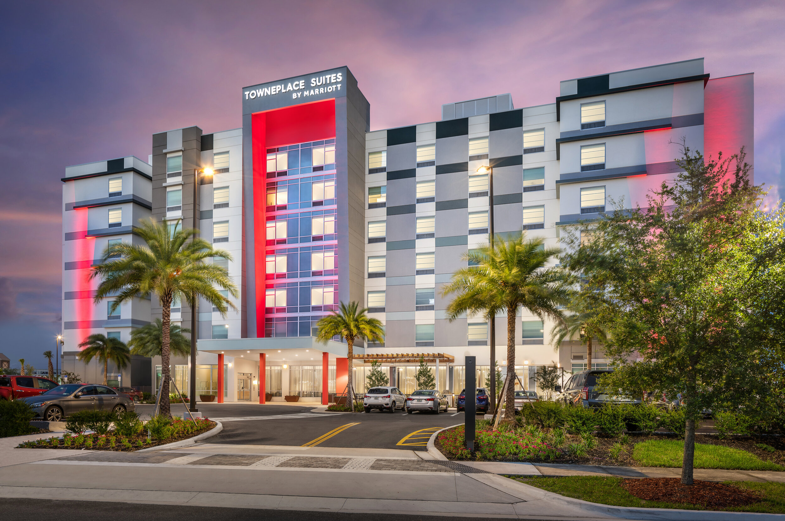 Towneplace Suites_Orlando Universal_Front Twilight_3HGroup_by 161 Photography.jpg