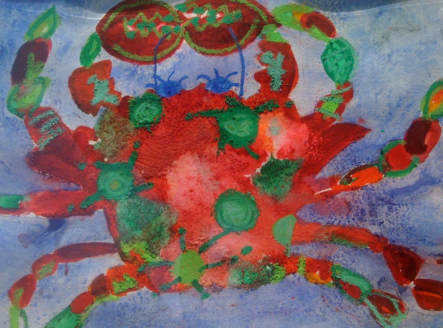  Mixed media on watercolor paper.&nbsp; 