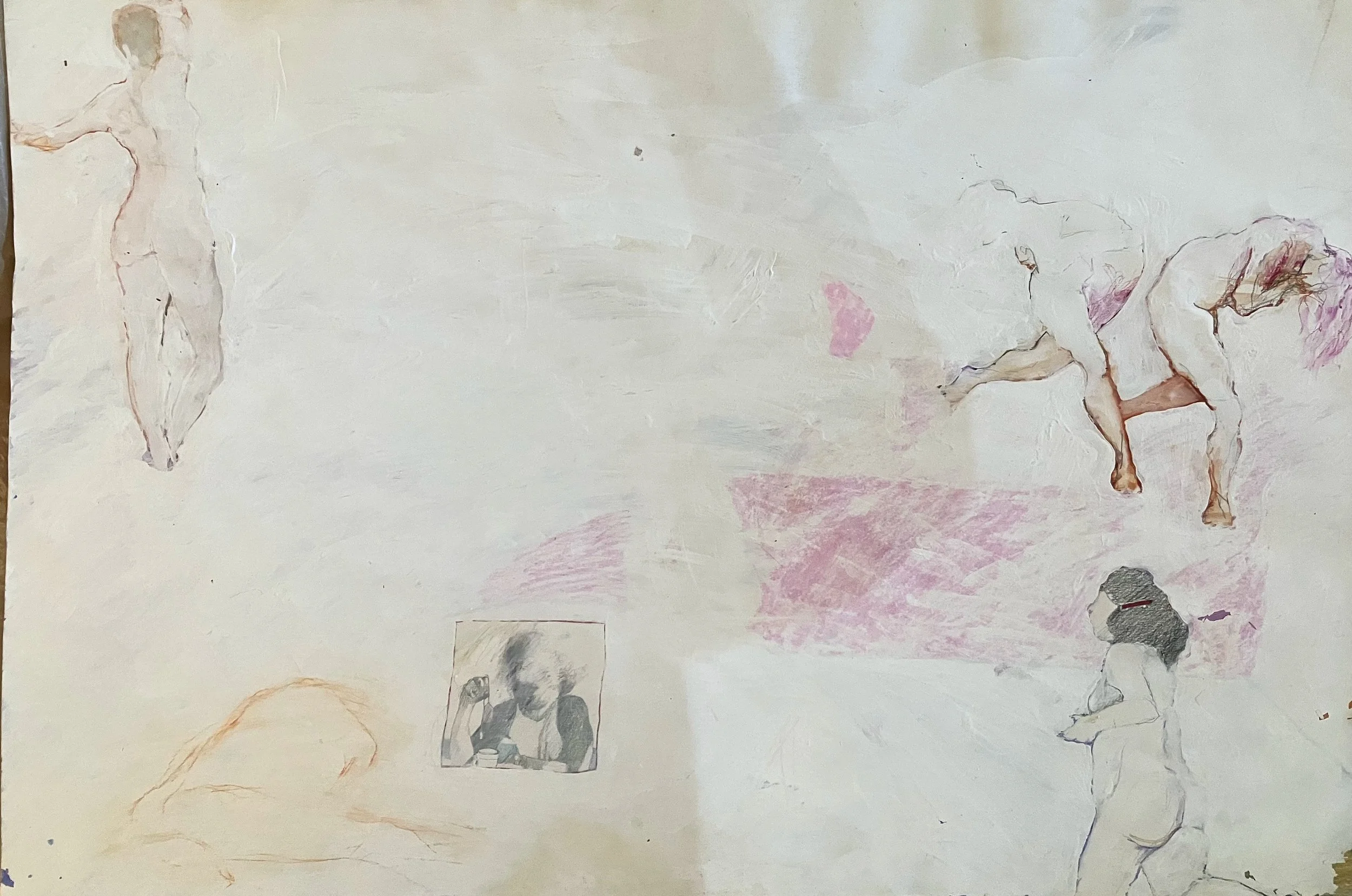 3. pencil, oil on paper, 26x38, 1980