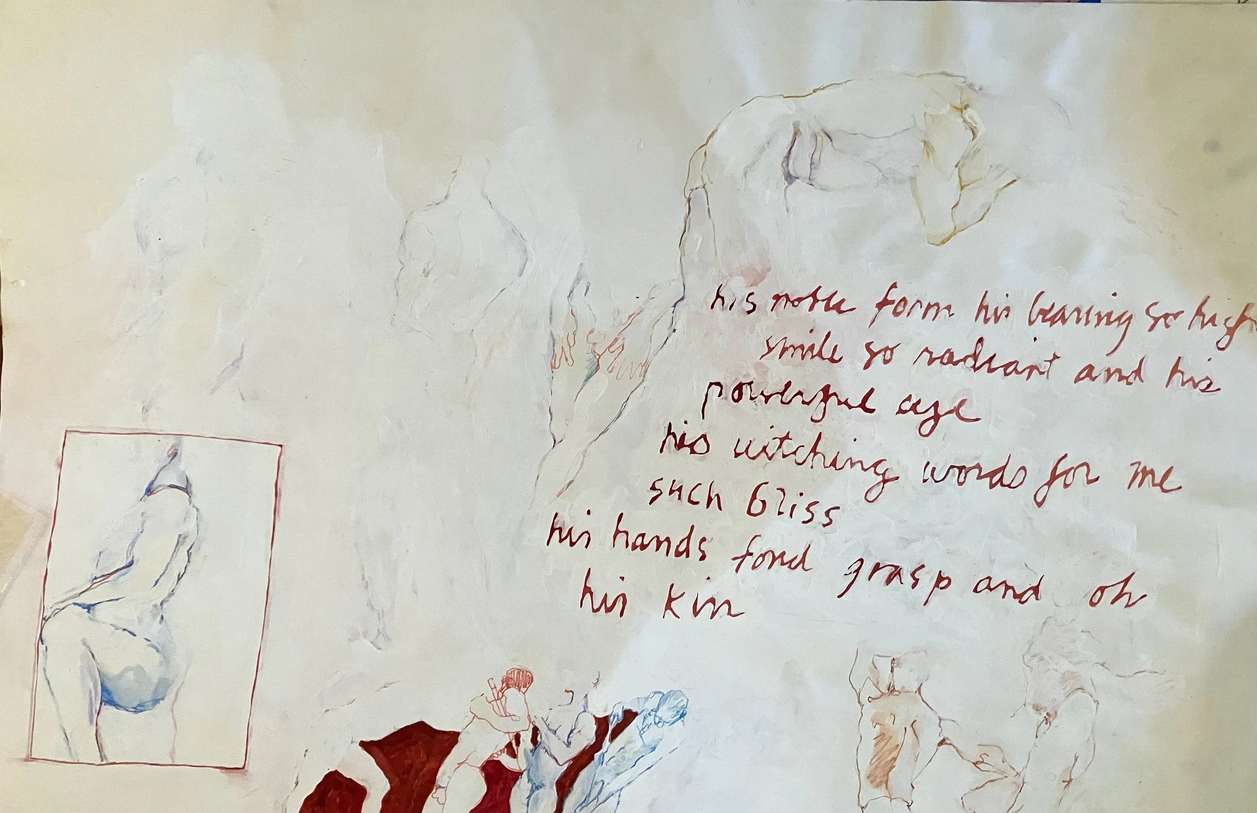 4. crayon, oil on paper, appr 24x36, 1980