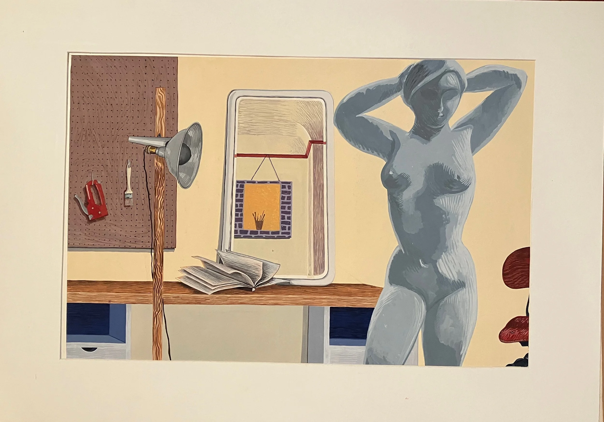 2. gouache on paper, with mat 20 x 29, ca. 1983