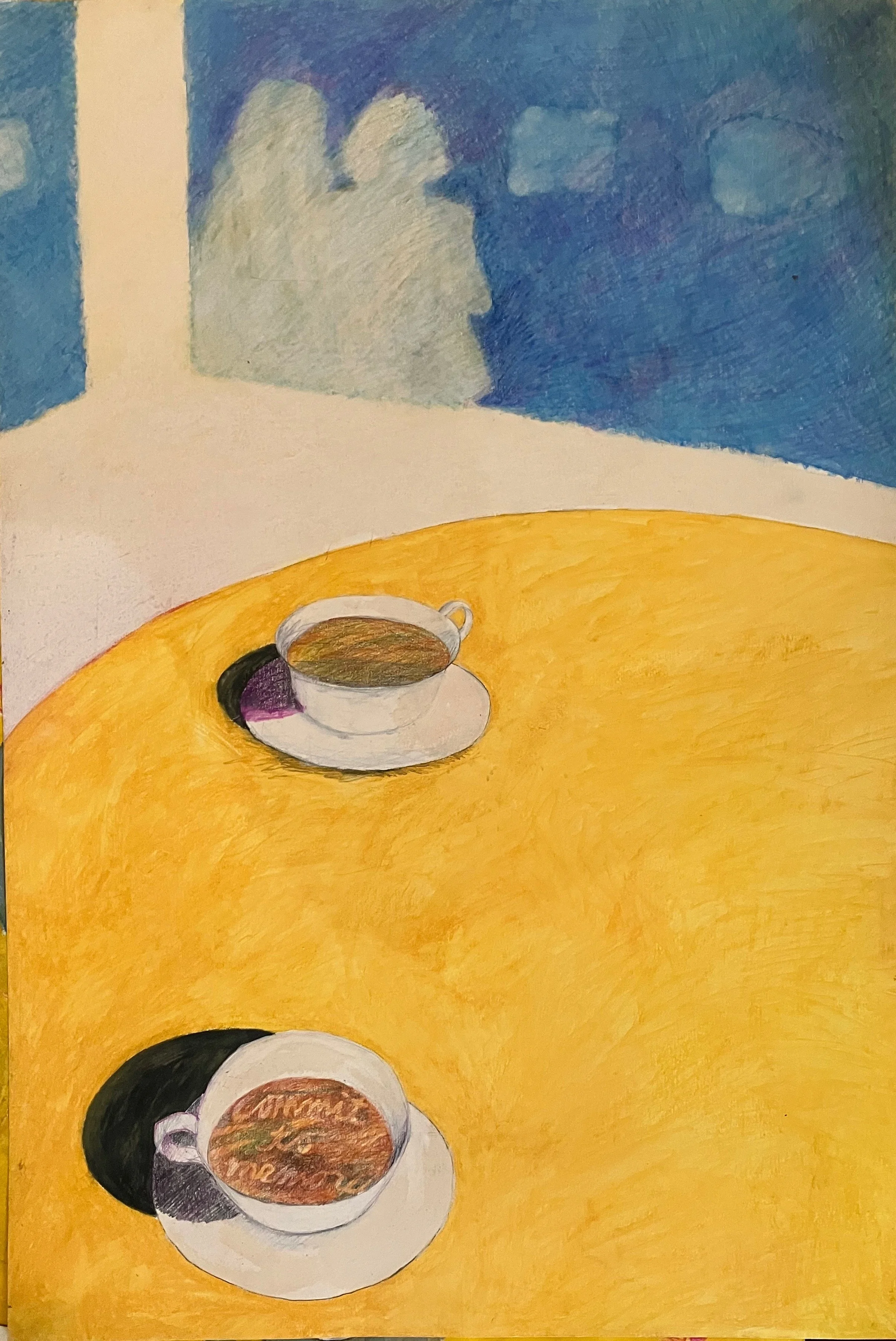 4. caran d'ache and pencil on paper, 30x22, 1980