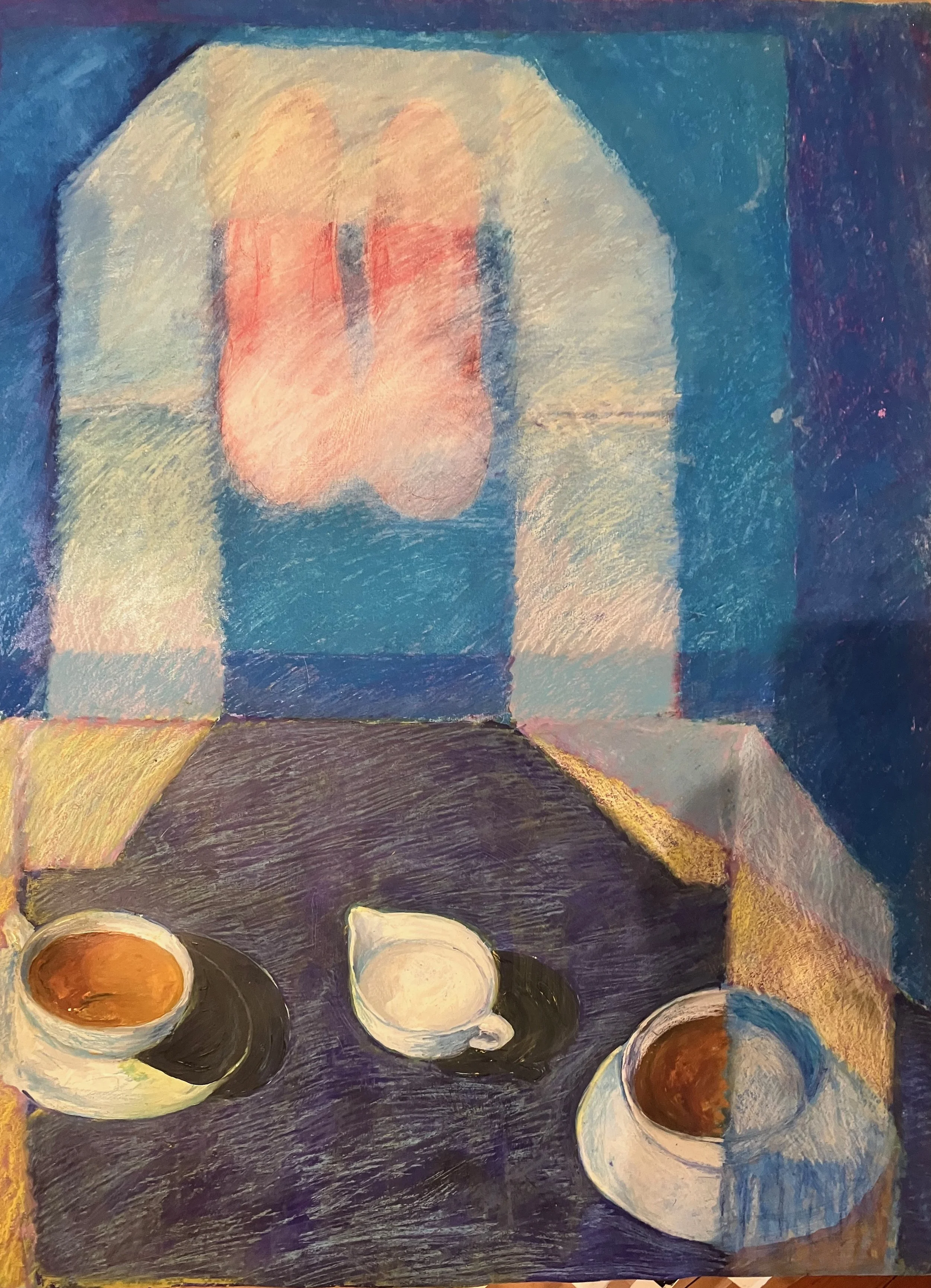 8. caran d'ache and pencil on paper, 30x22, 1980