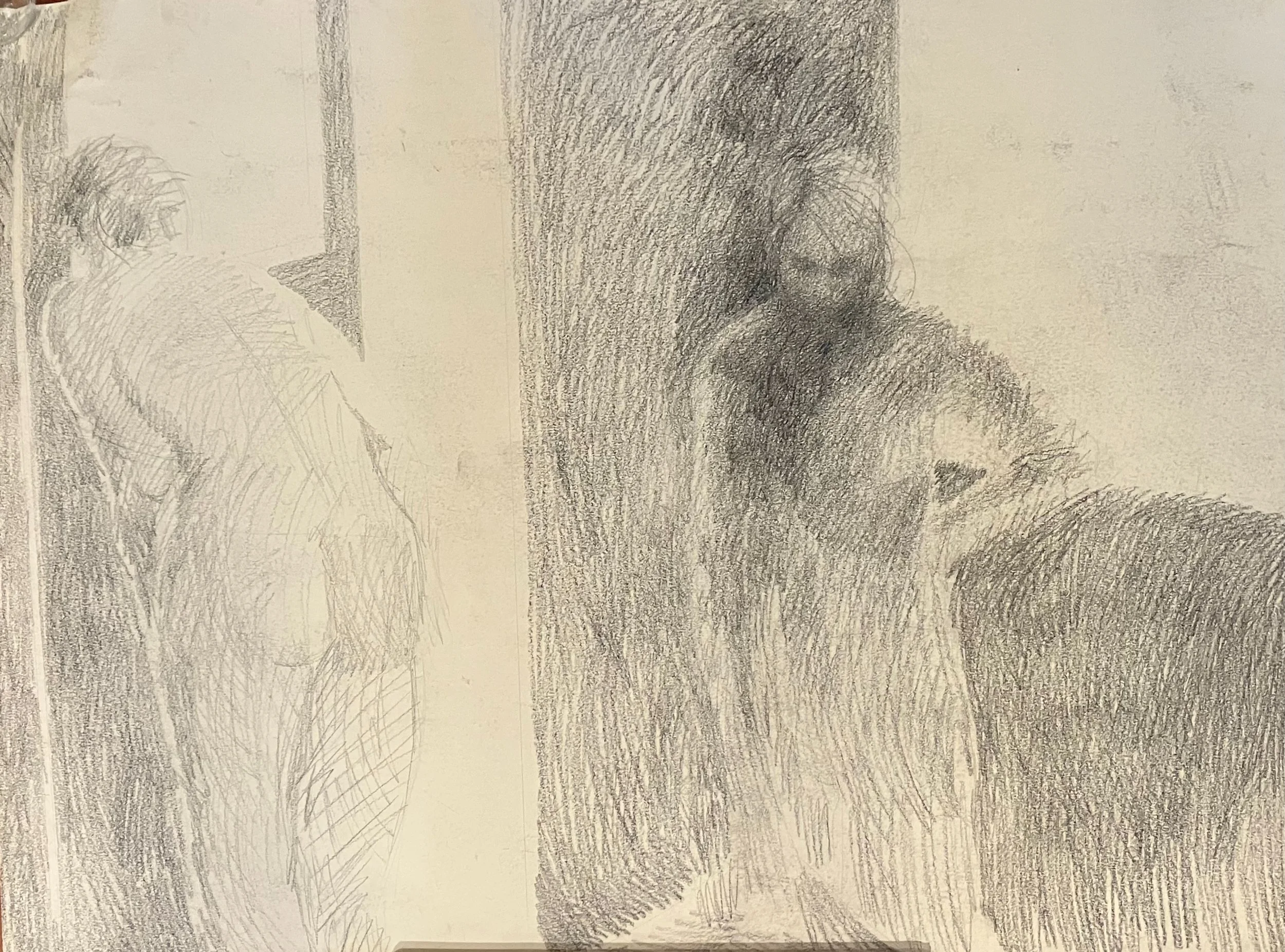 2. litho pencil on paper, 38x49, 1989