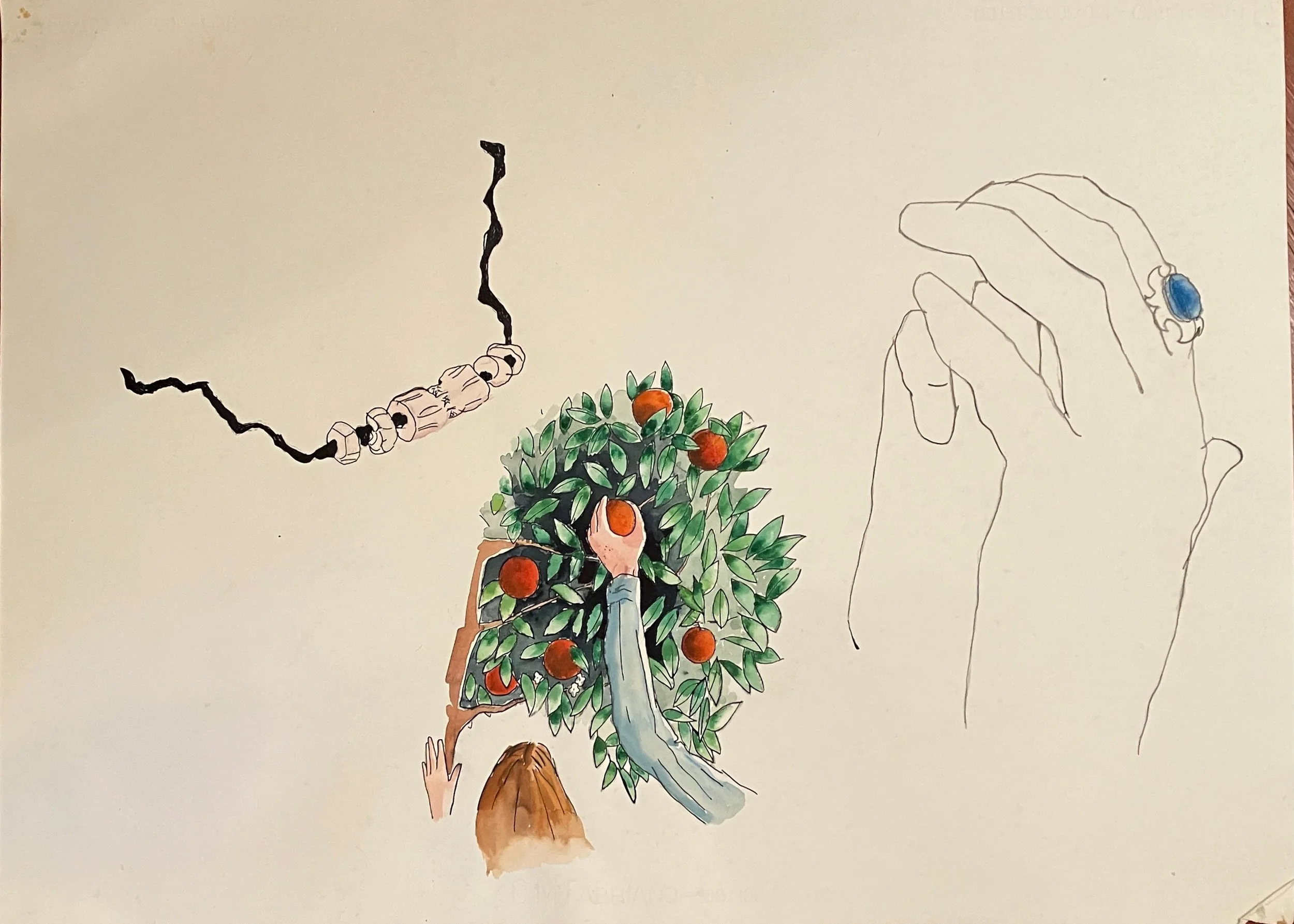 3. watercolor on paper, 22 x 30