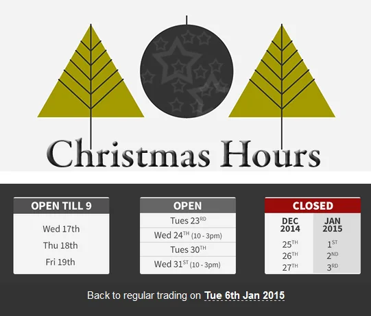 Christmas Trading
