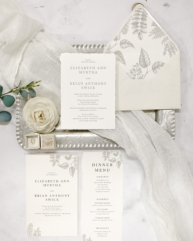 Daring Deckled Edge Wedding Invitations — Art Paper Scissors