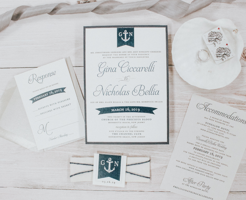 Sea Style Wedding Invitation -  Denmark