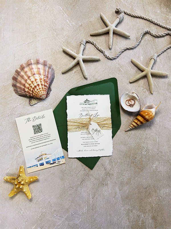 Daring Deckled Edge Wedding Invitations — Art Paper Scissors