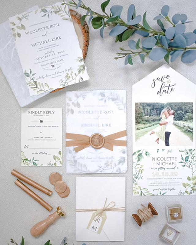 Daring Deckled Edge Wedding Invitations — Art Paper Scissors