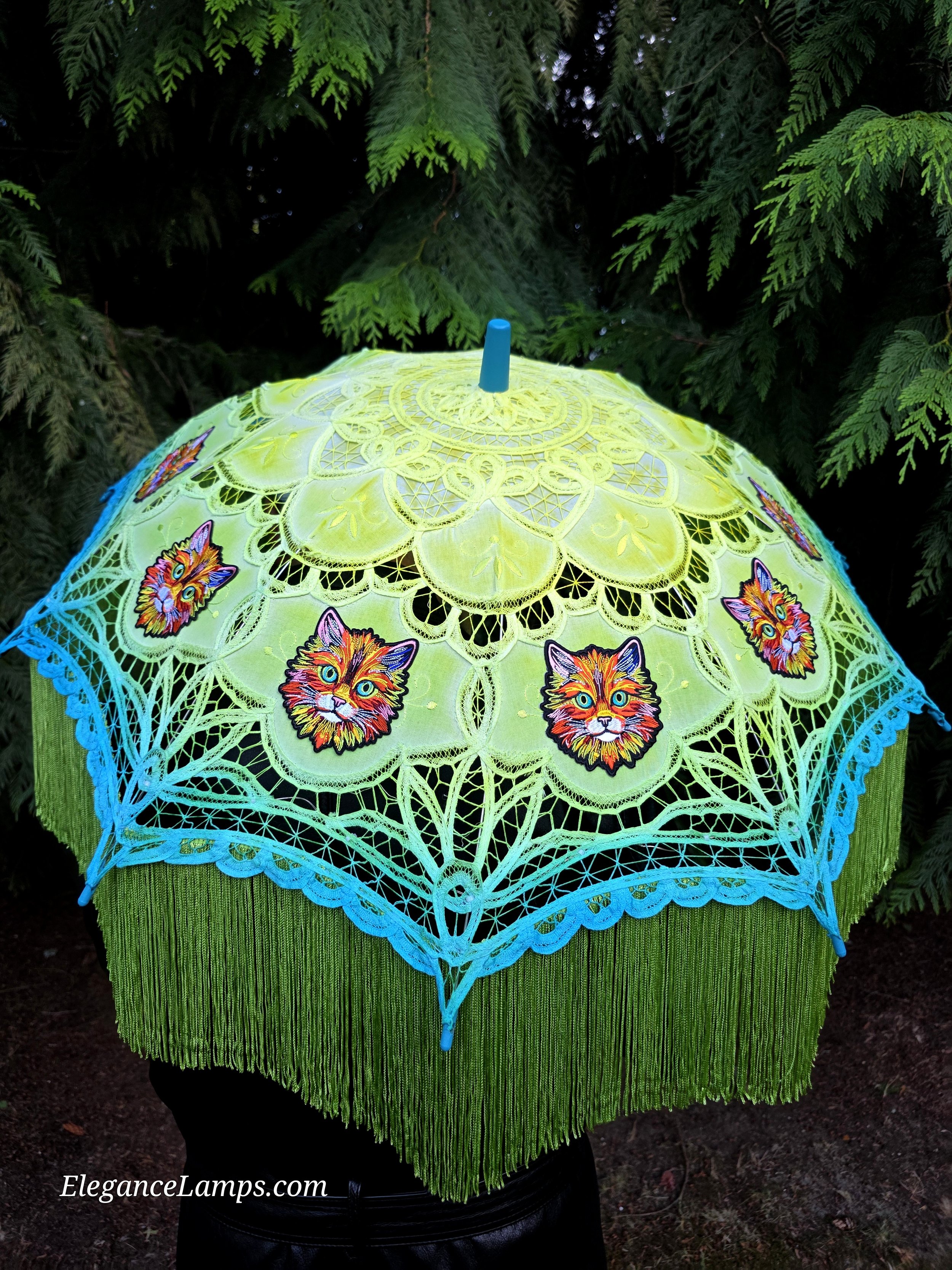 Cat theme parasol elegance lamps