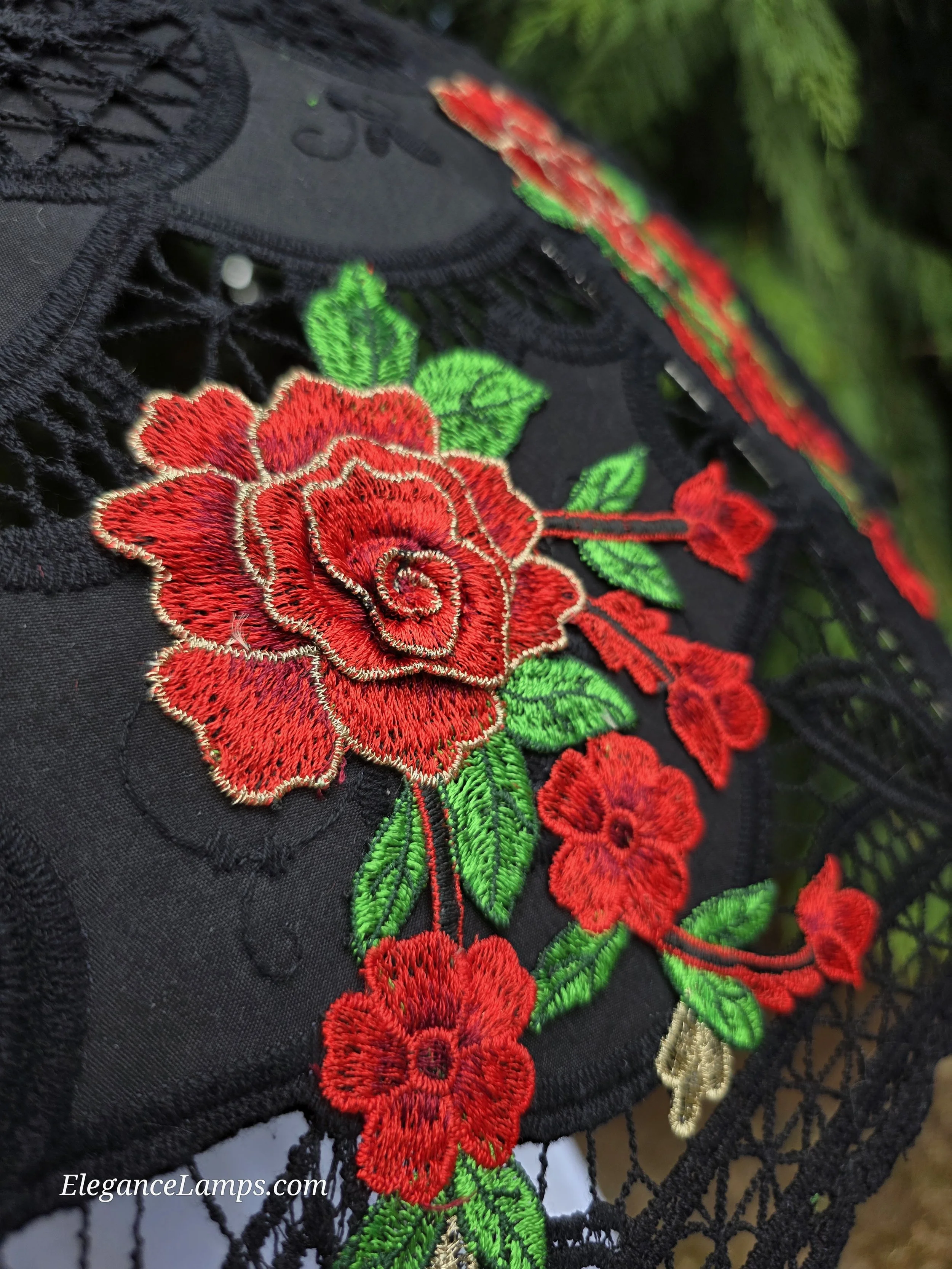 red flowers fashion parasol
