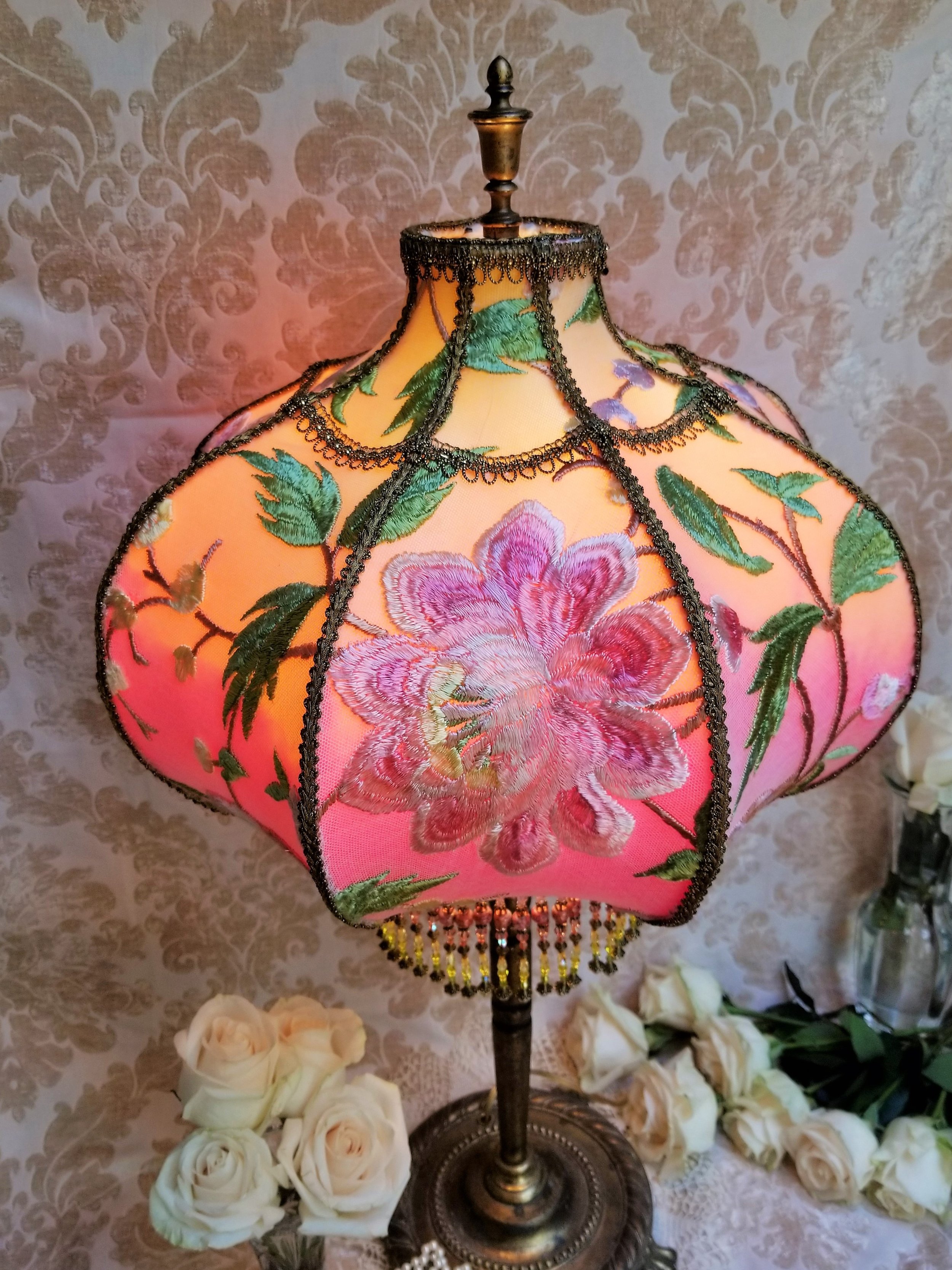 Floral Victorian Lampshade Elegance Lamps