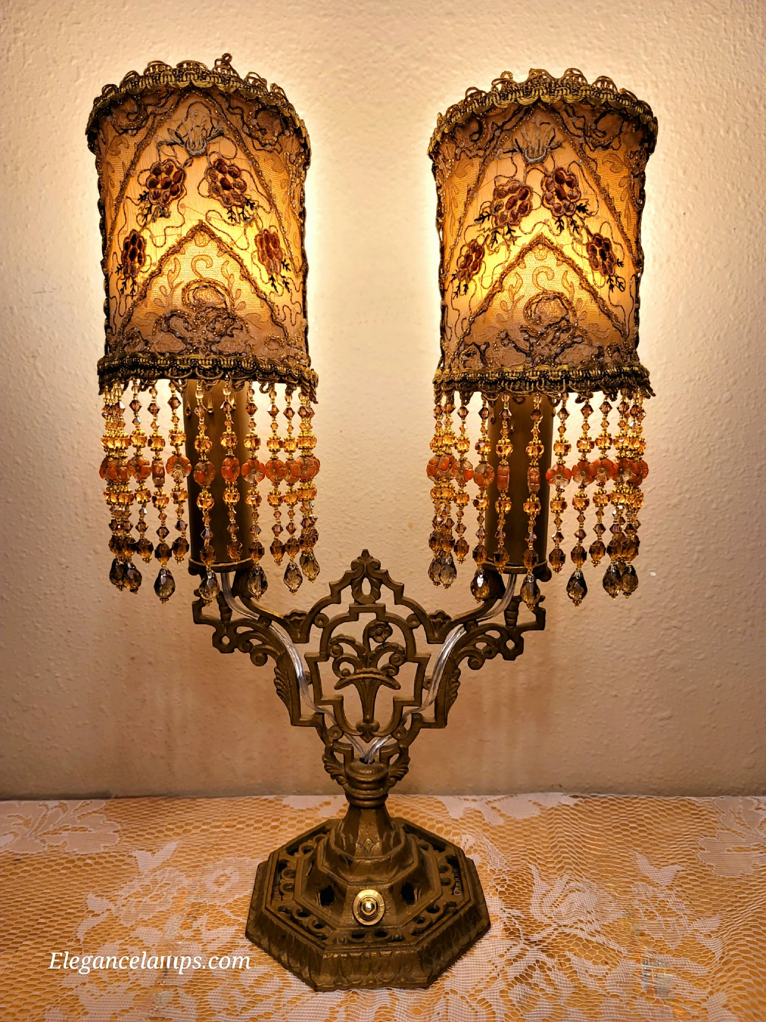 Elegance Lamps Antique Lamps & Handcrafted Victorian Lampshades