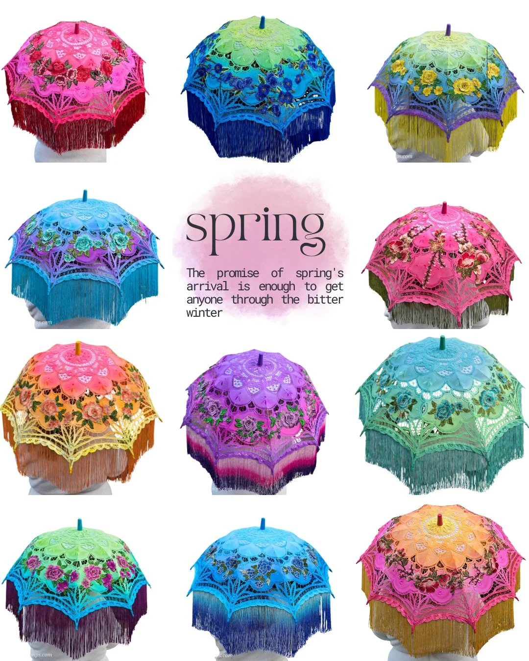 Spring is coming! Time to look beautiful in handmade wearable art! 

#springvibes #parasol #sunprotection #parasols #fashion #privacy #sunprotection #wedding #fashionparasols