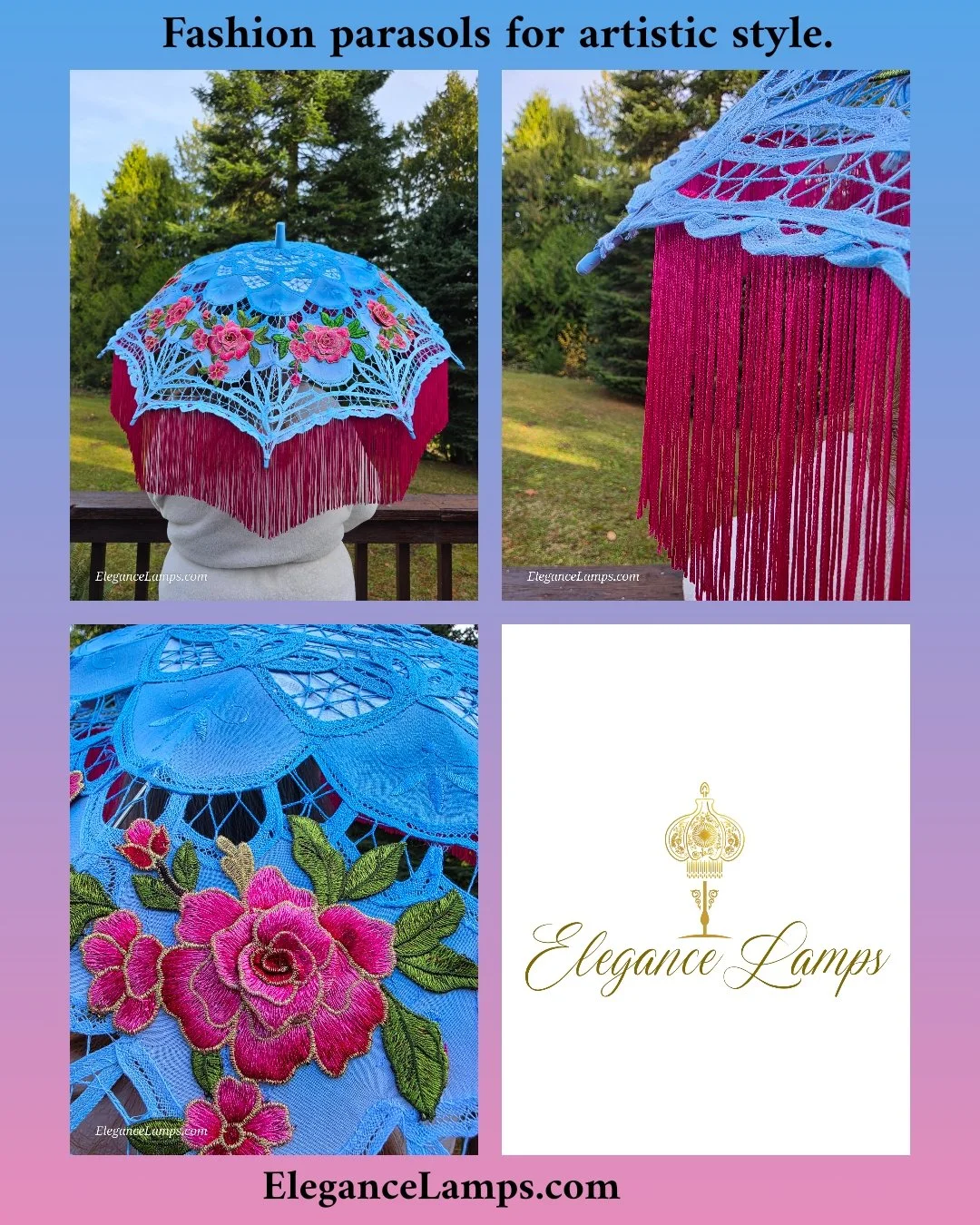 fashion parasol elegance lamps