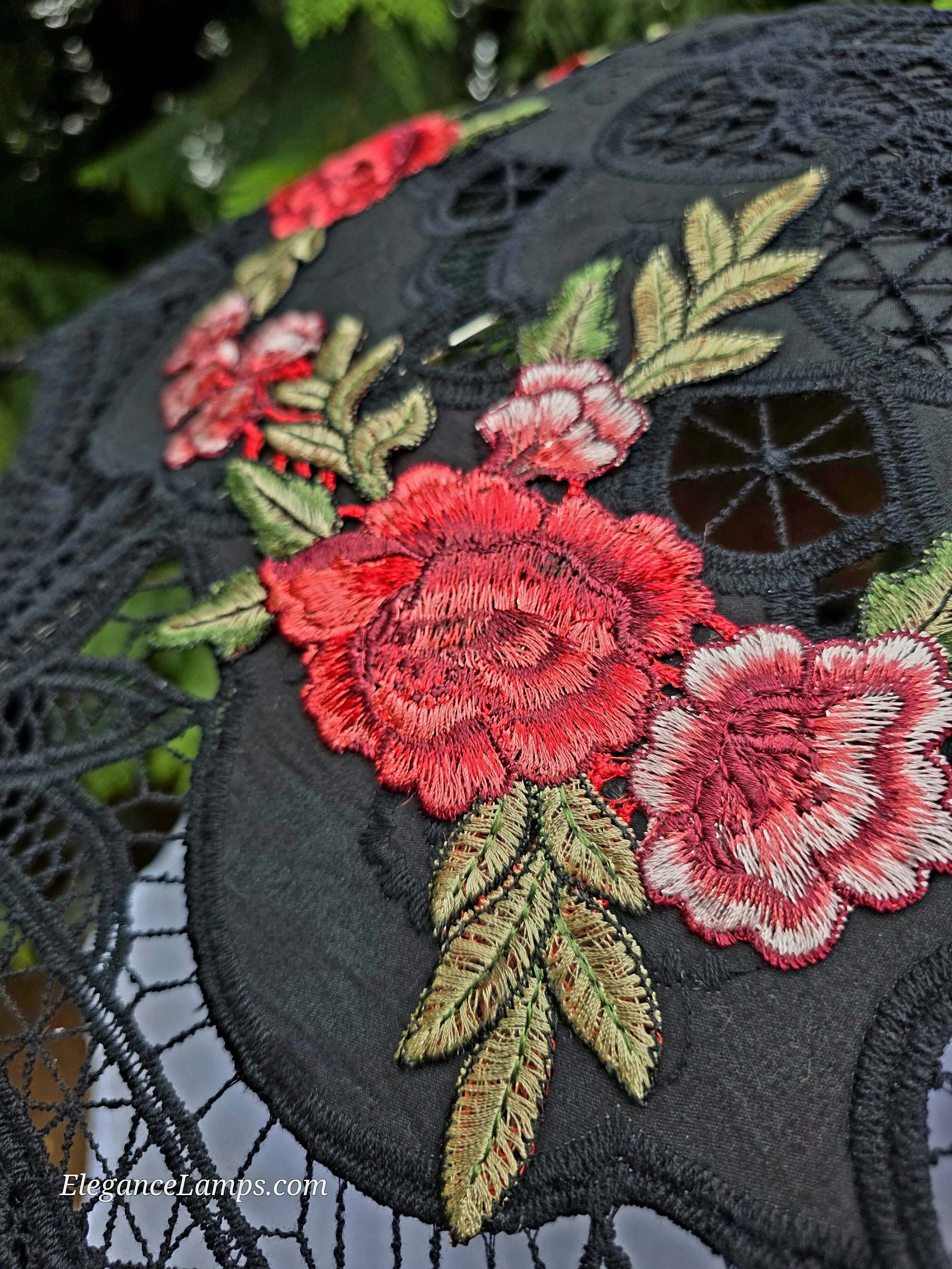 floral gothic fashion parasol