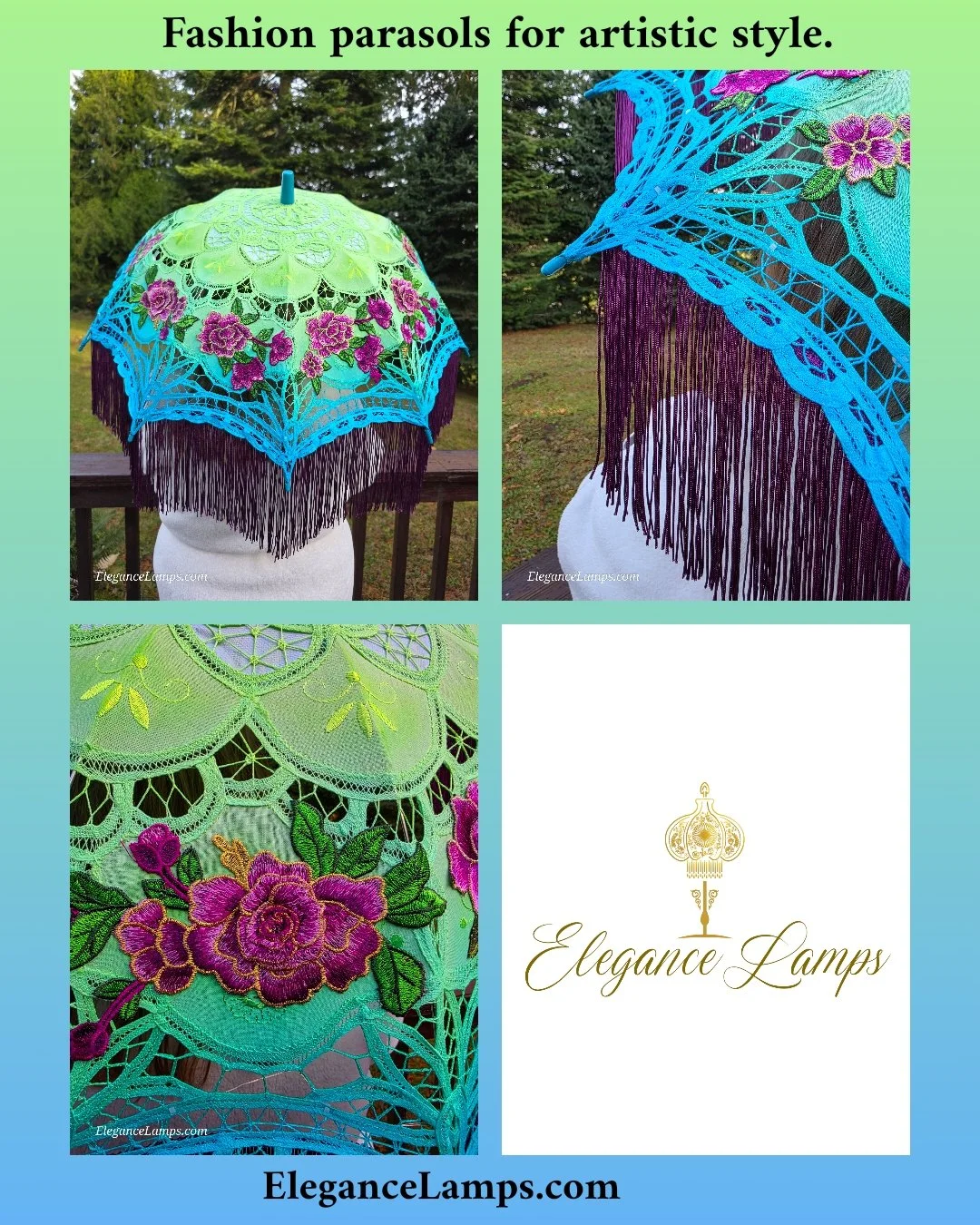 fashion parasol elegance lamps