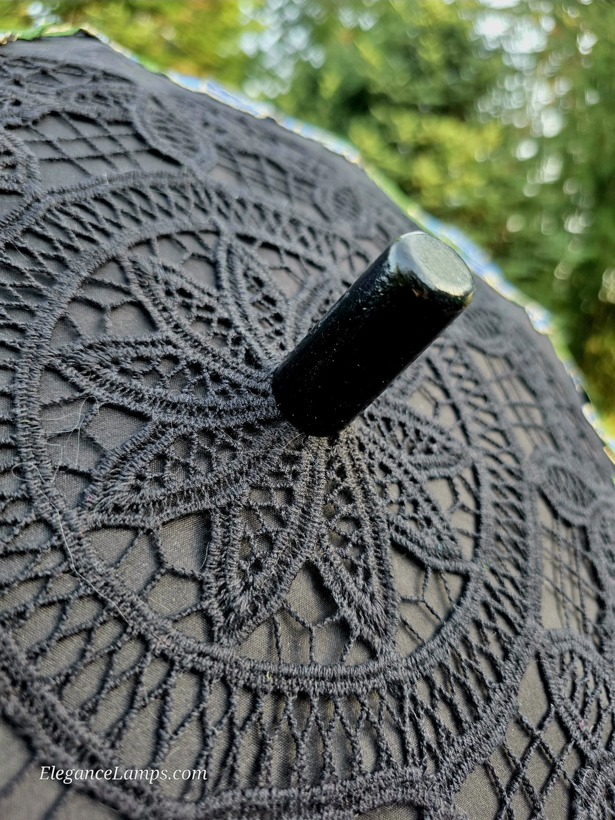 black parasol canopy
