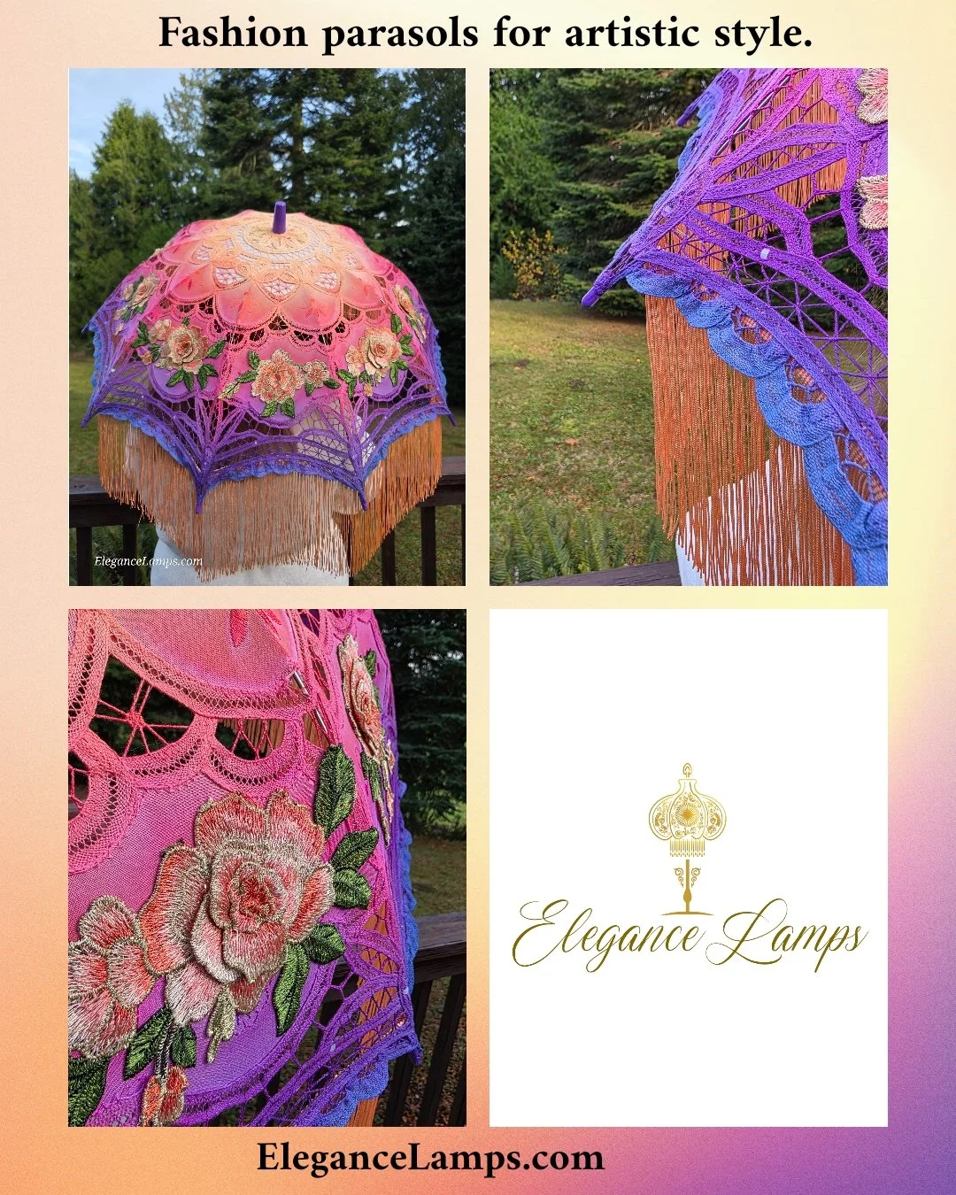 fashion parasol elegance lamps