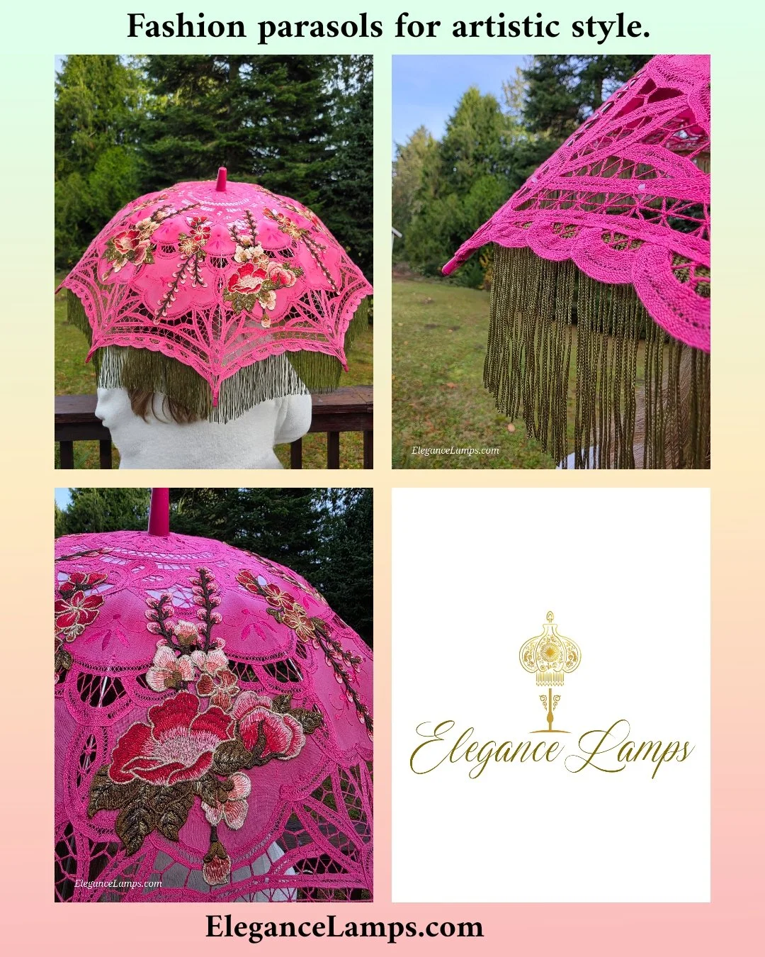 fashion parasol eleganc lamps