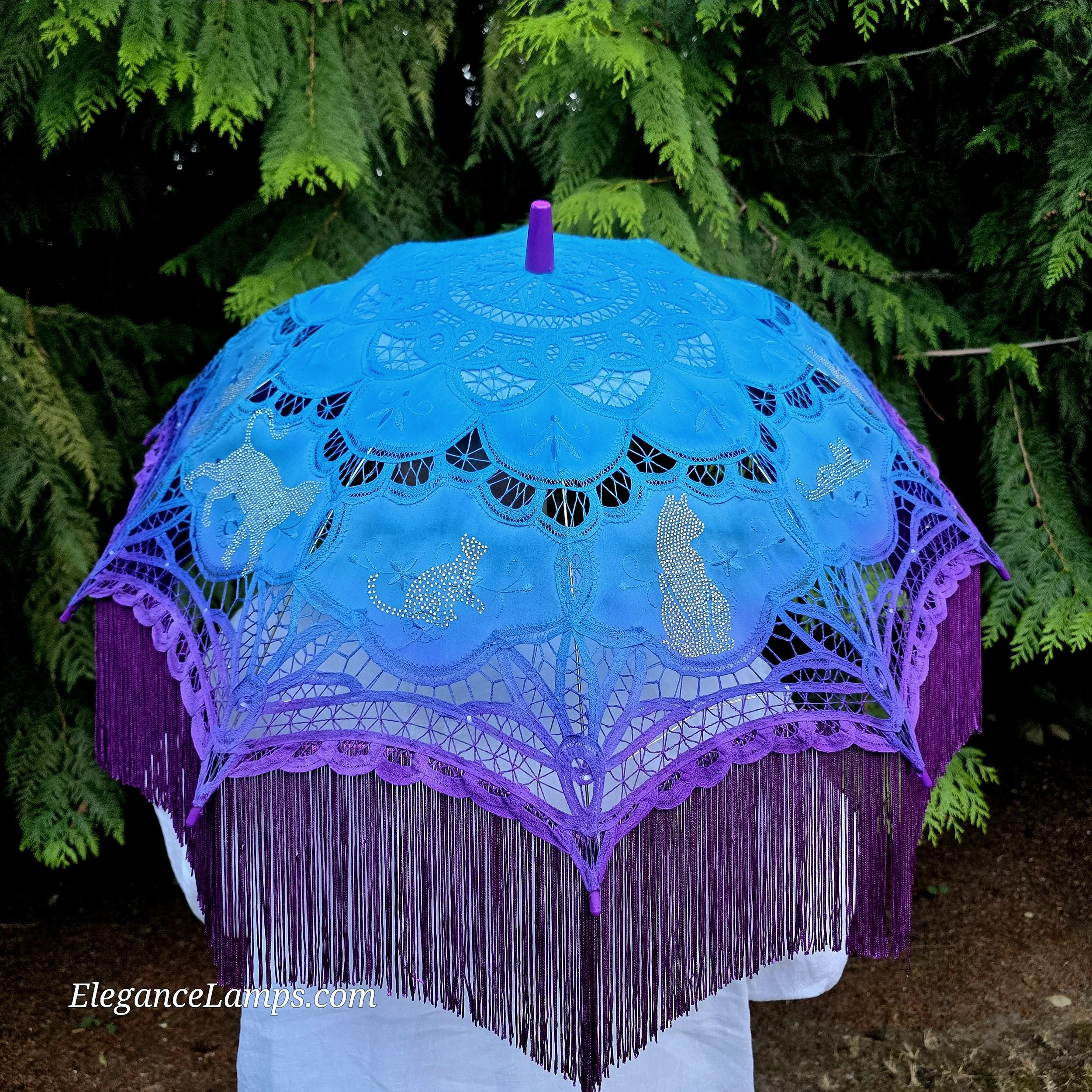 Cat theme parasol elegance lamps