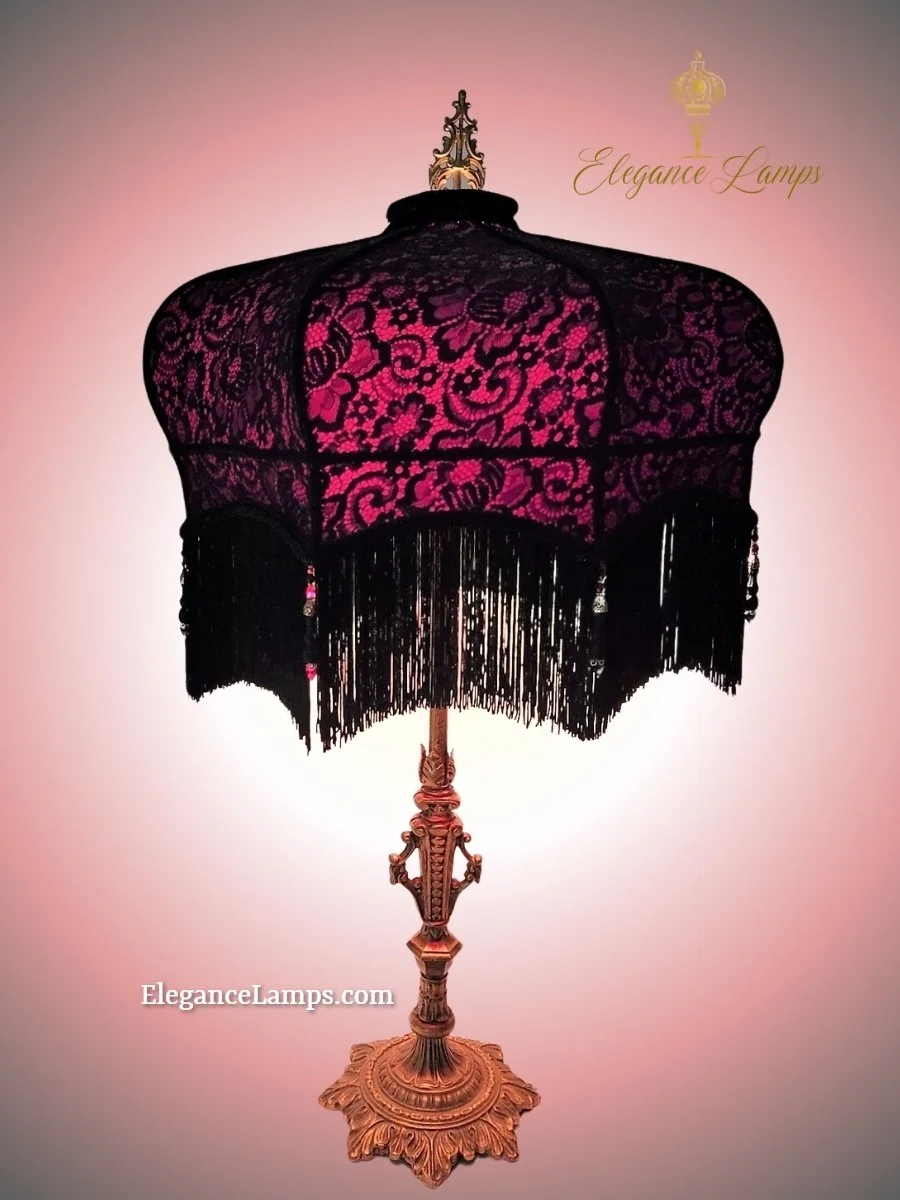 Elegance Lamps Antique Lamps Handcrafted Victorian Lampshades