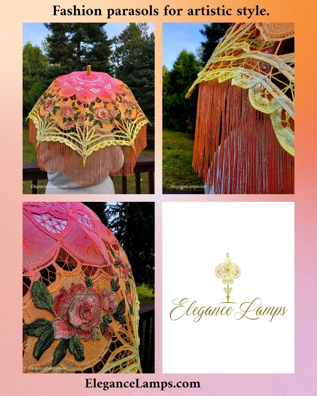 fashion parasol elegance lamps