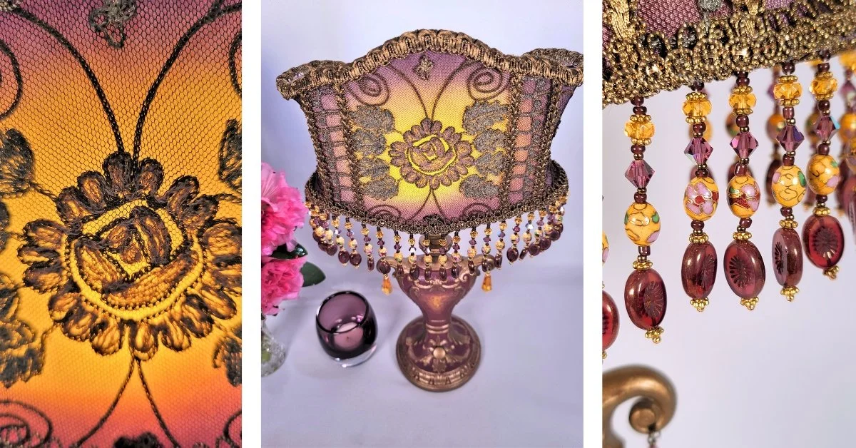 beaded victorian lampsahade