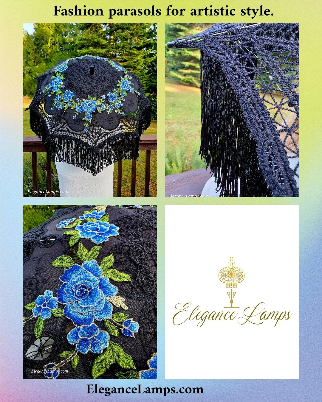 fashion parasol elegance lamps