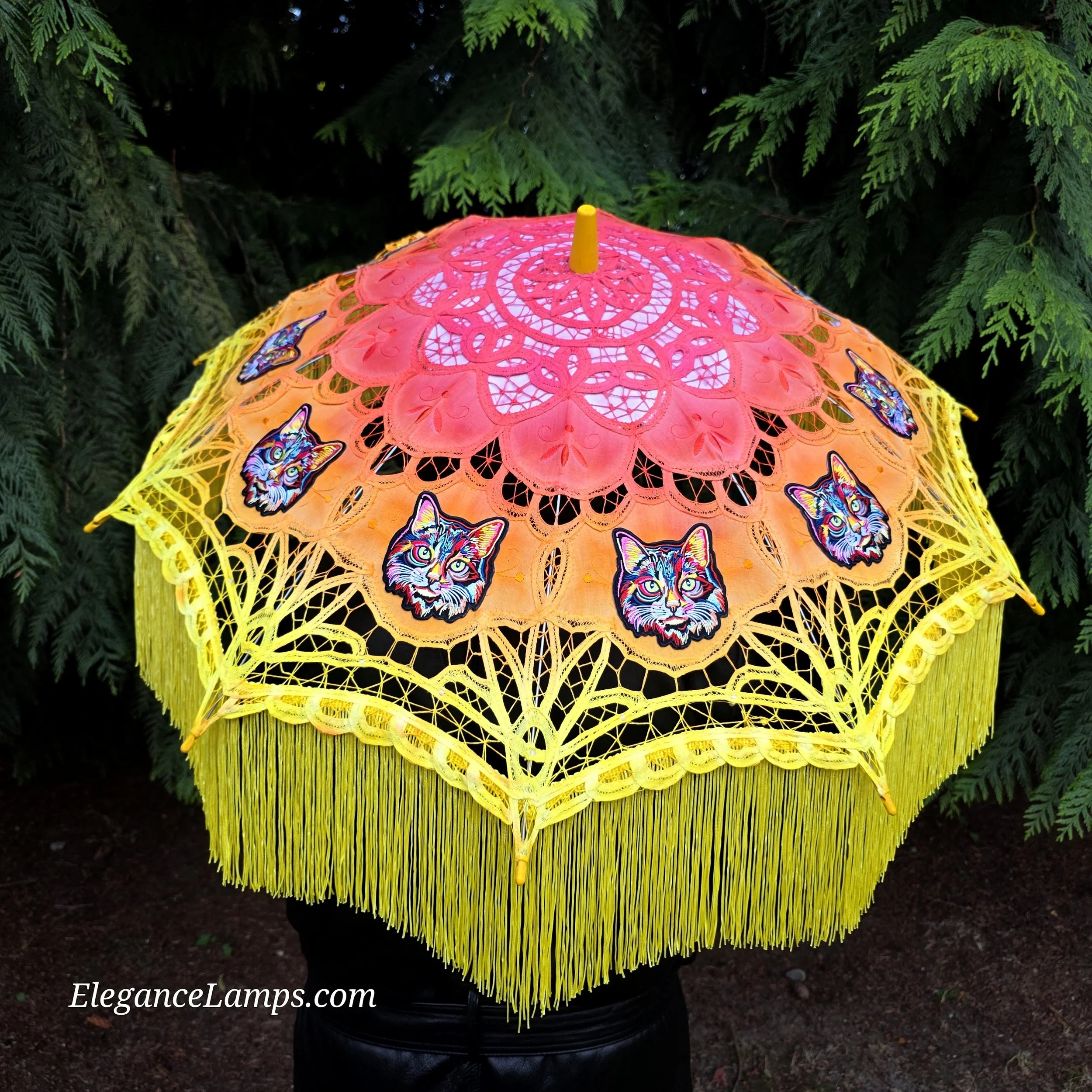 cat theme parasol elegance lamps