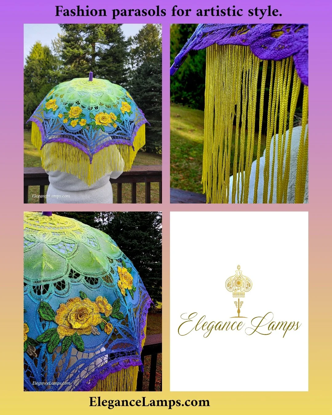 fashion parasol elegance lamps