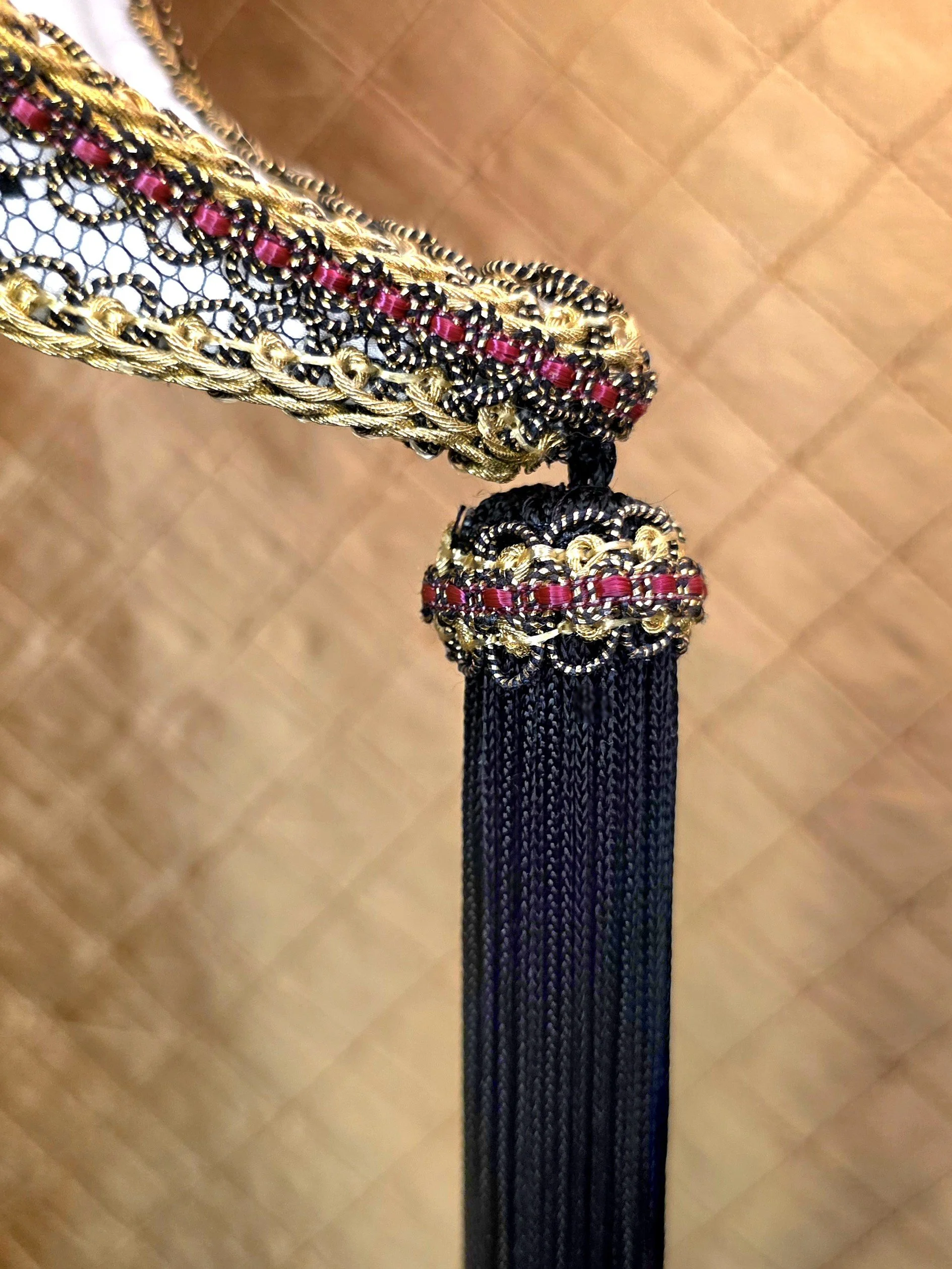 black handmade tassel