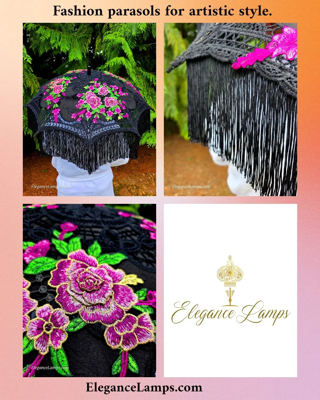 gothic fashion parasol elegance lamps